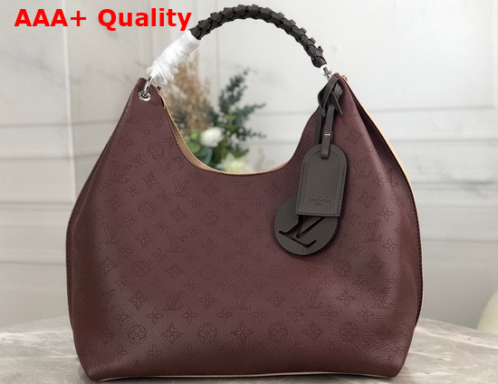 Louis Vuitton Carmel Hobo Bag in Chocolate Brown Mahina Perforated Calf Leather M56436 Replica